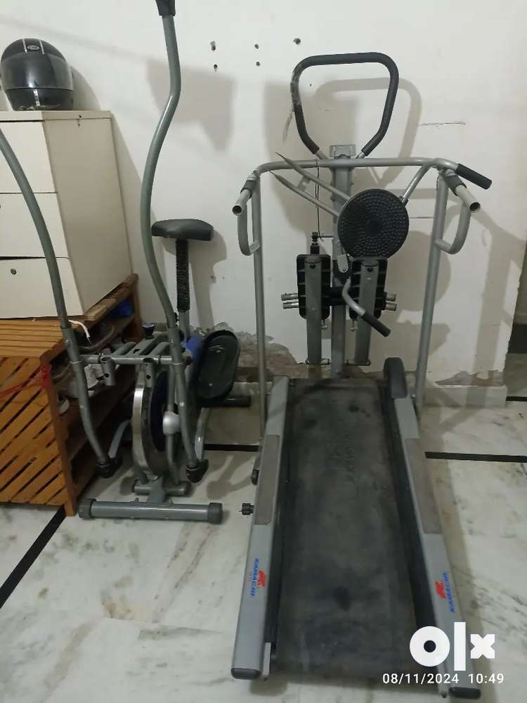 Kamachi Manual Treadmill and 02 Bodyline Exercise Cycle Gym Fitness 1789356458