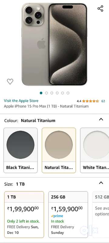 Apple iPhone 15 Pro Max 1TB - Natural Titanium