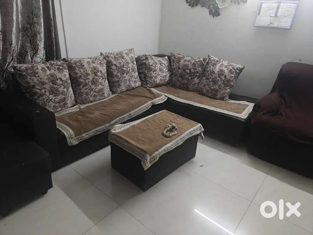Sofa+recliner+TV stand with cupboard+4chair