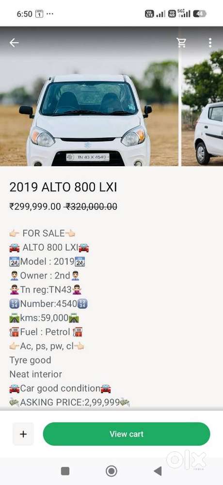 Maruti Suzuki Alto 800 Lxi, 2019, Petrol