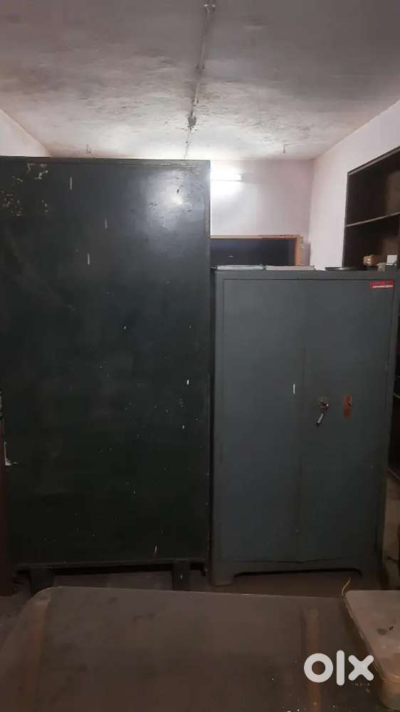 two steel cupboards