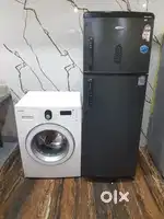 Whirlpool master mind double door refrigerator and washing machine