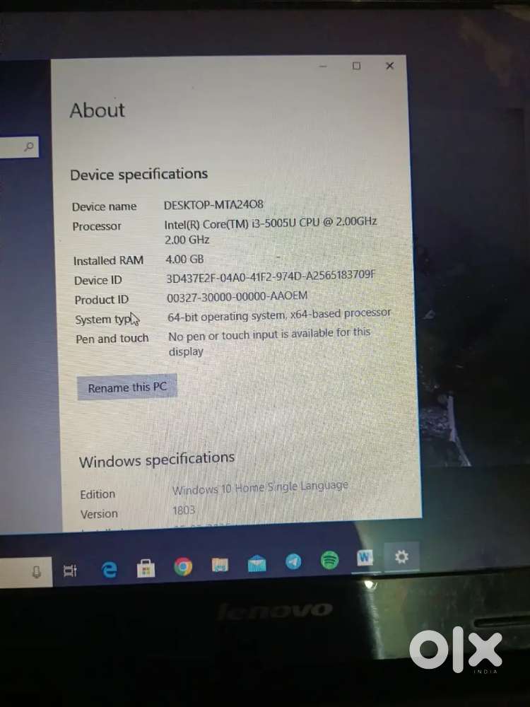 Lenovo good condition laptop for arjant sell