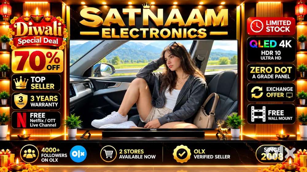 43 Q-LED TV 3 YEARS WARRANTY EXCHANGE OFFER HDR 10 ZERO DOT TECNOLOGY