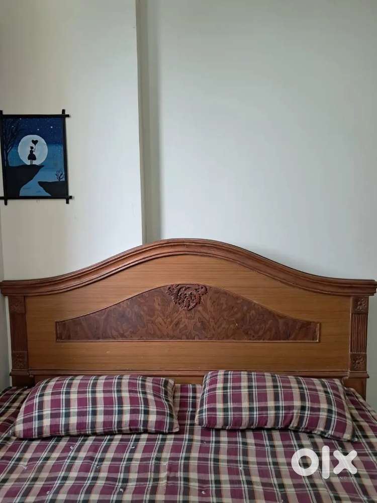 Wooden Bed with Storage