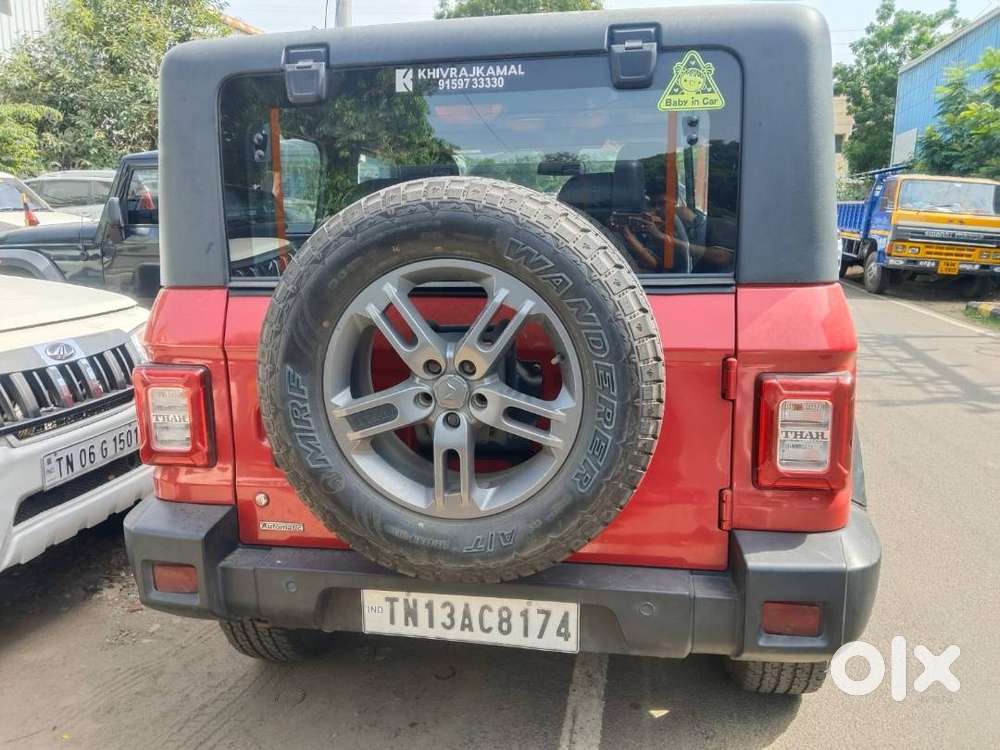 Selling My Mahindra Thar Lx Petrol Automatic 2wd In The Attractive Red