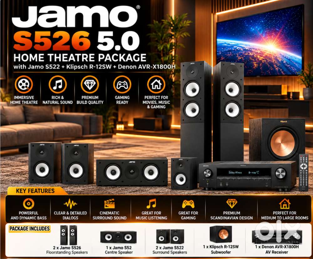 jamo 5.1 tower package with denon 1800h avr