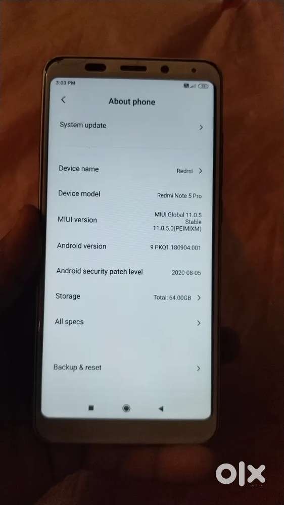 Redmi not 5 pro storage 64GB
