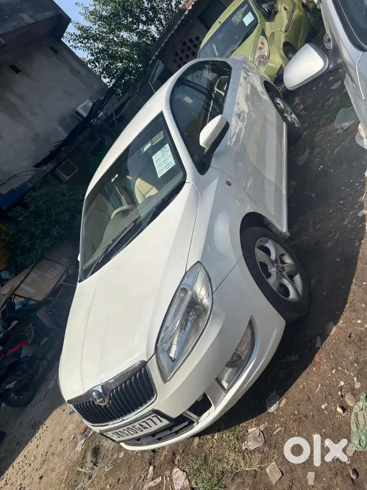 Skoda White Colour Car
