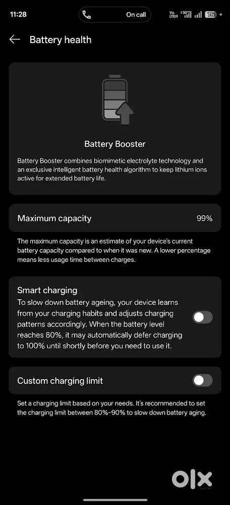 Realme gt7t ram8.256 battery%99