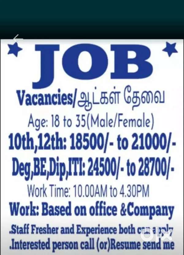 Job Vacancy Work from home available