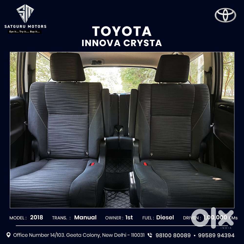 Toyota Innova Crysta 2.4 V 7 Str, 2018, Diesel