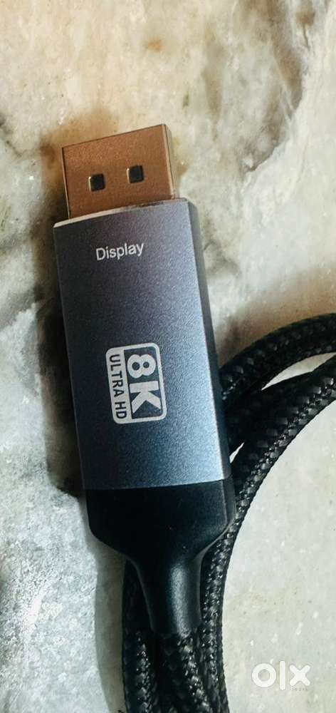 Brand New Premium Braided Cables 8K Display Port to Type C + RJ45 Net