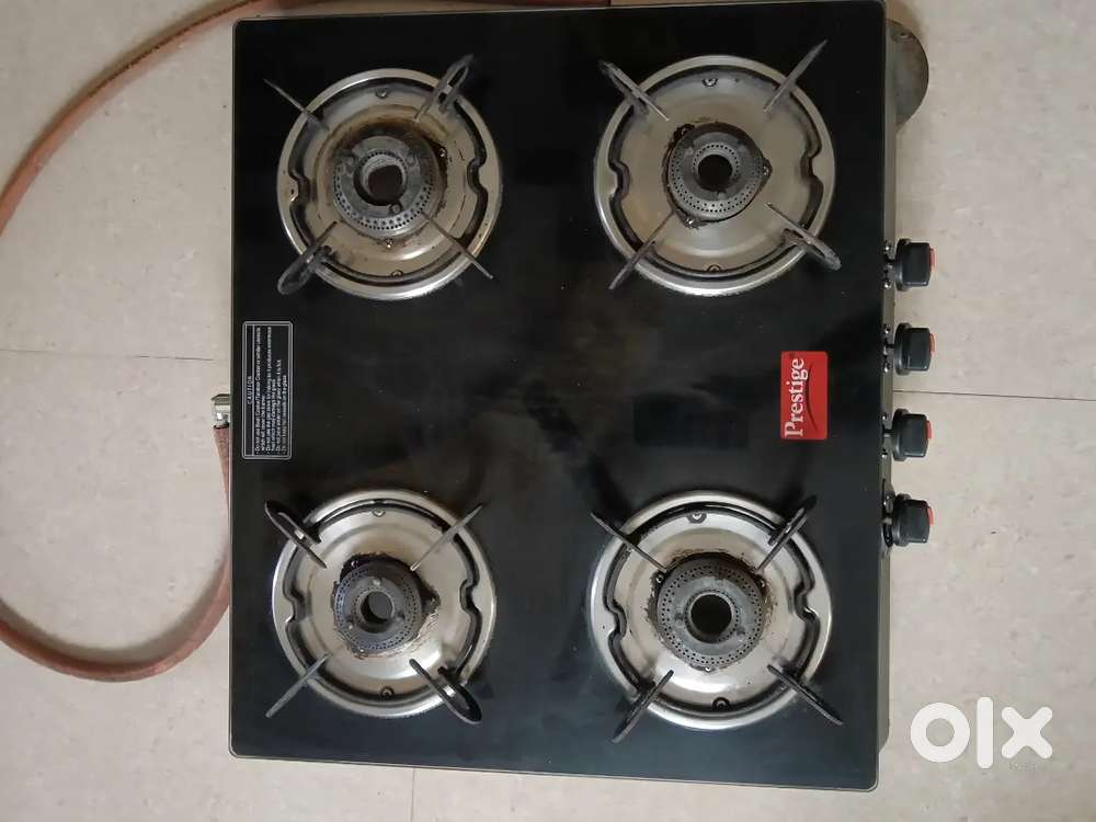 Prestige 4 burners stove... Cost: 8,000 rupees