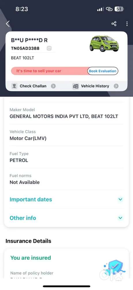 Chevrolet Beat Lt 2010