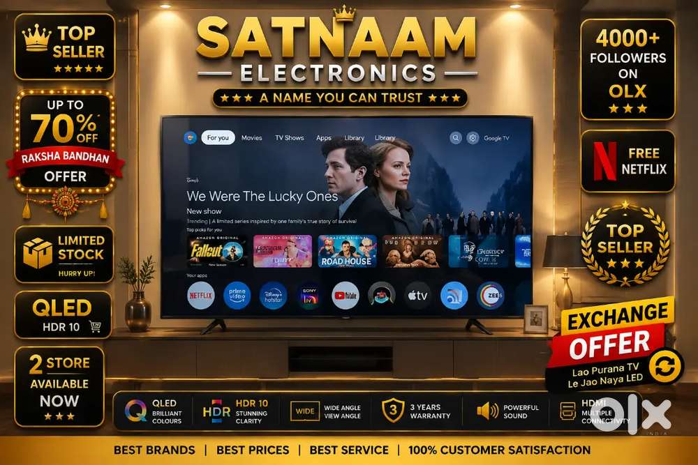 43 Q-LED TV 3 YEARS WARRANTY HDR 10 ZERO DOT TECNOLOGY