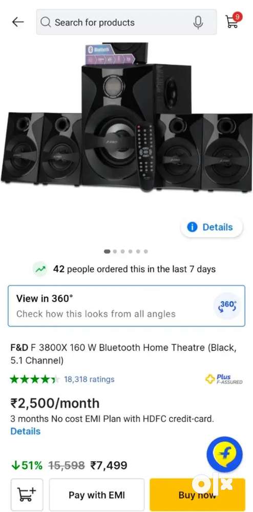 F&d home best sale theater 5.1 3800x