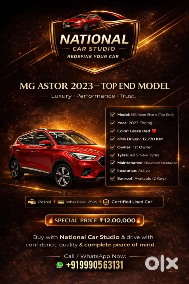 Mg Astor 2023 Petrol 12770 Km Driven