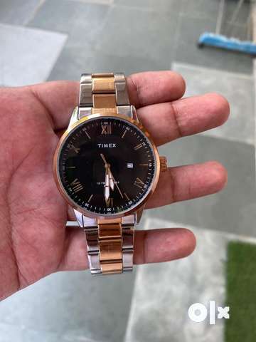 Timex Watch with Copper and Silver Styling and black dial Men 1782563520