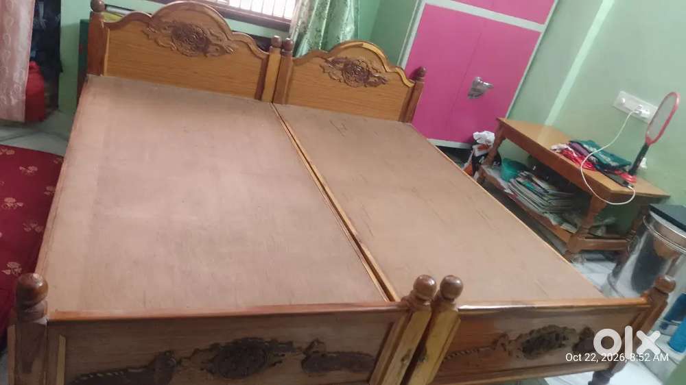 Double beds  with matress  2 years using