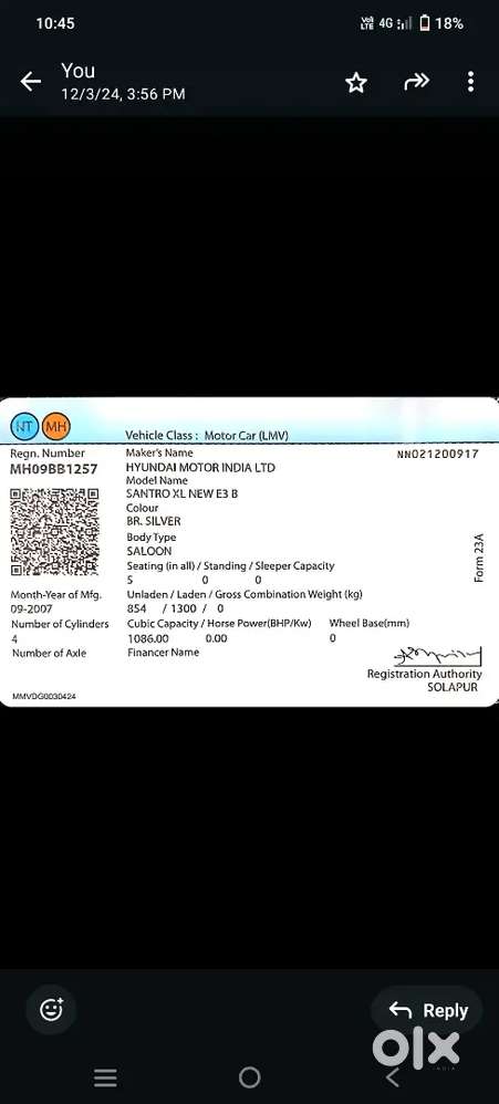 Hyundai Santro Xing 2007