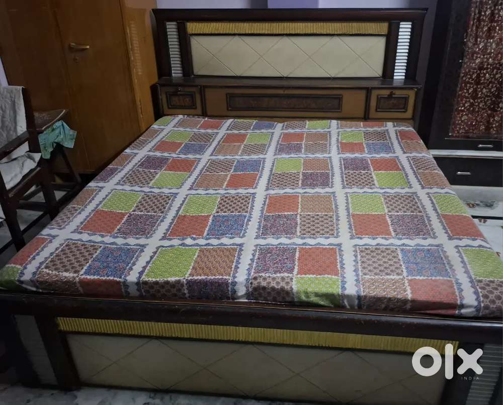Good design double bed with drawer
