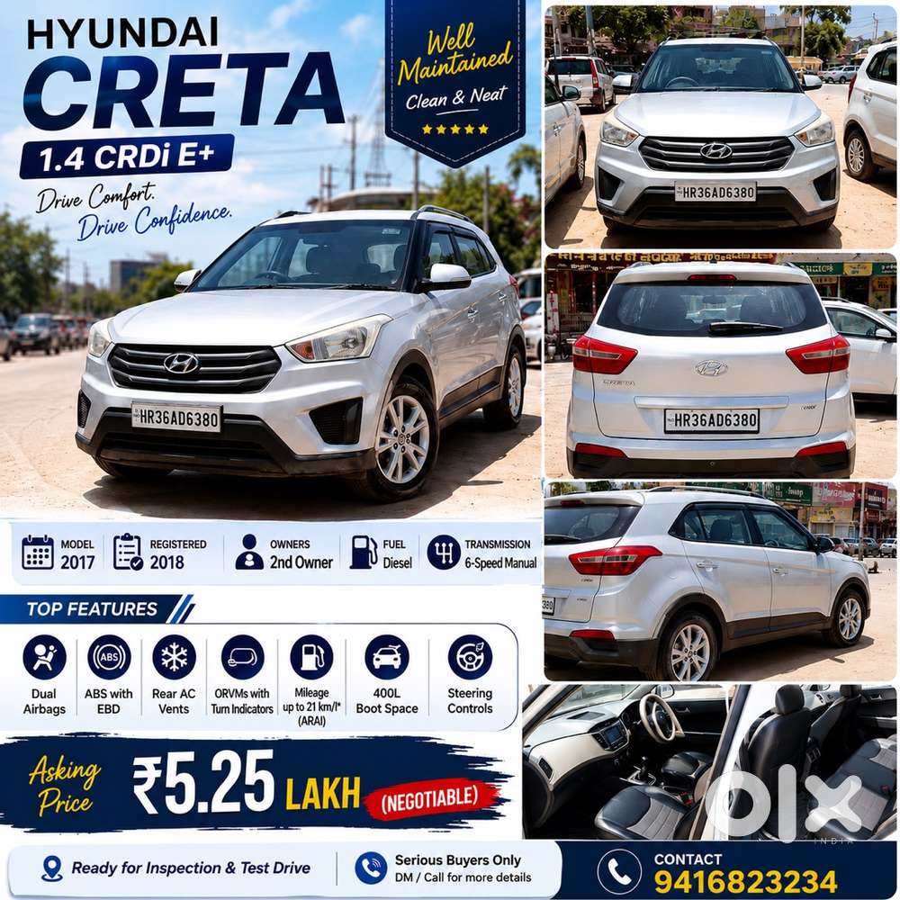 Hyundai Creta 2016 Diesel Well Maintained