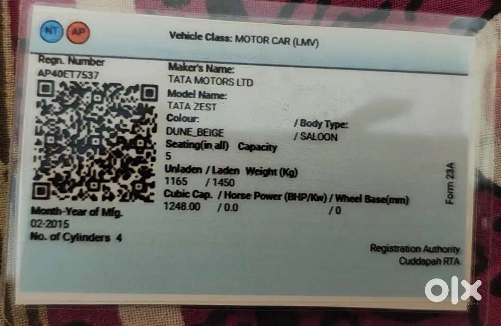 Tata Zest 2015 Diesel Well Maintained
