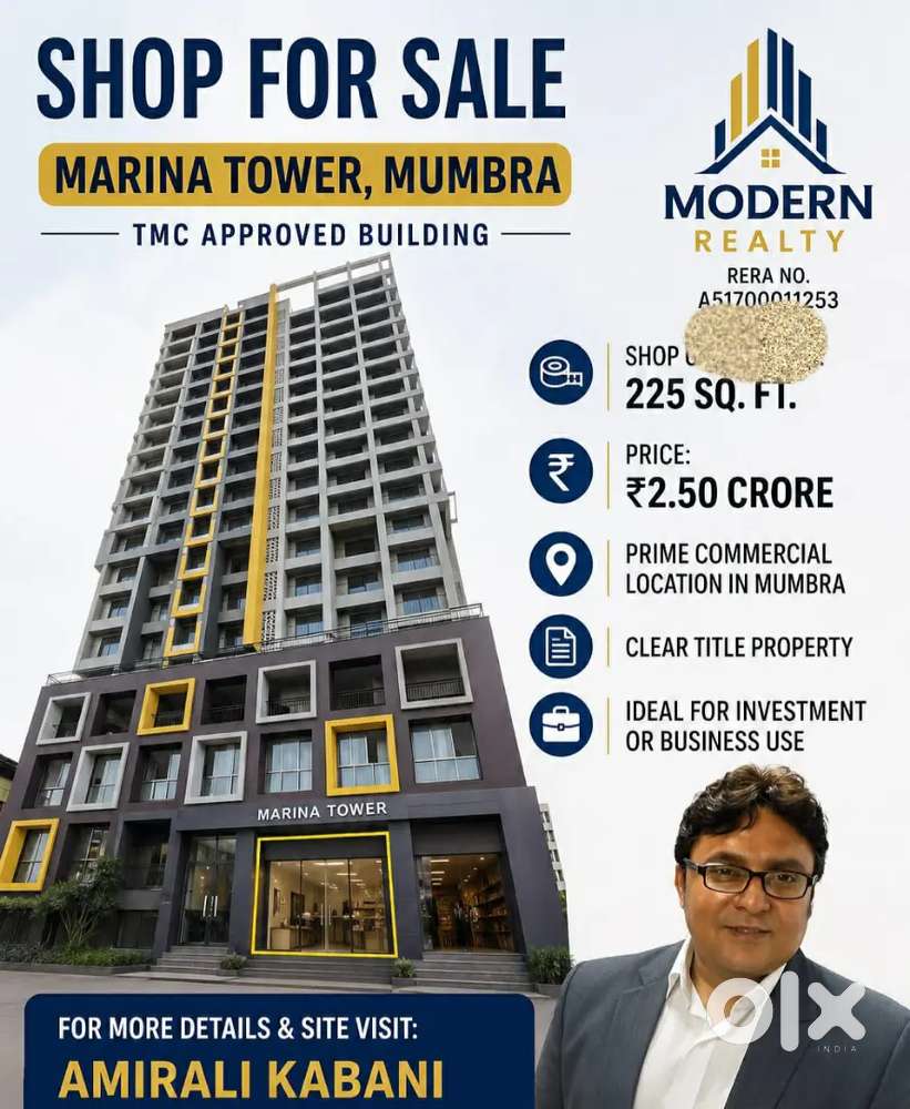 Shop for sale  in mumbra tmc building