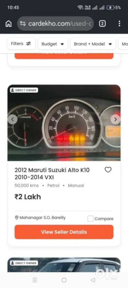 Maruti Suzuki Alto K10 2012 Year Car