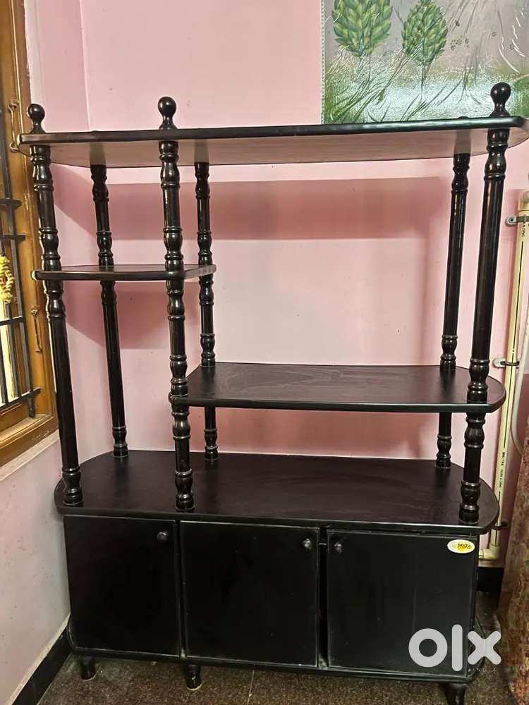 TV Wooden stand - black