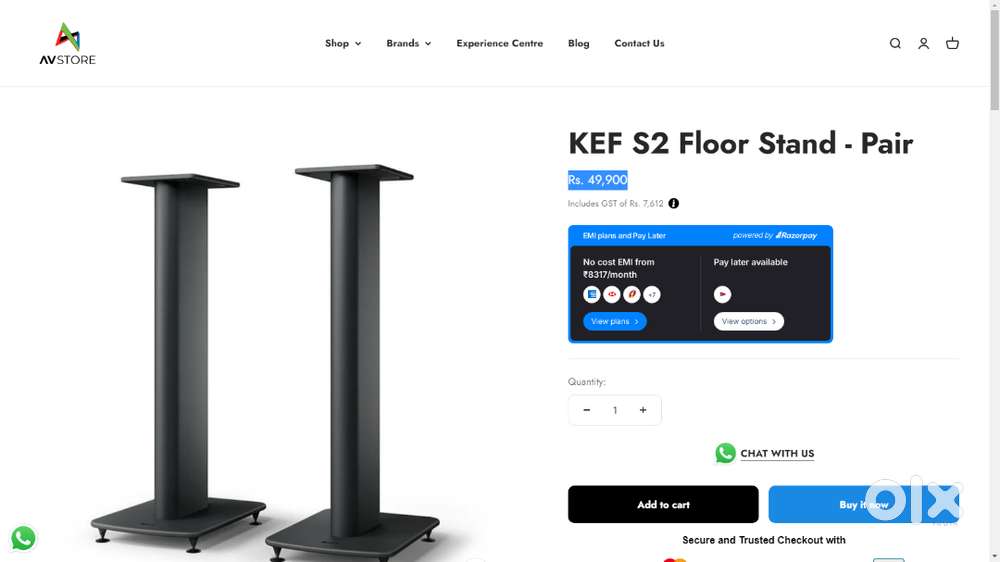KEF LS50 Meta Bookshelf Speaker Stand Made In UK
