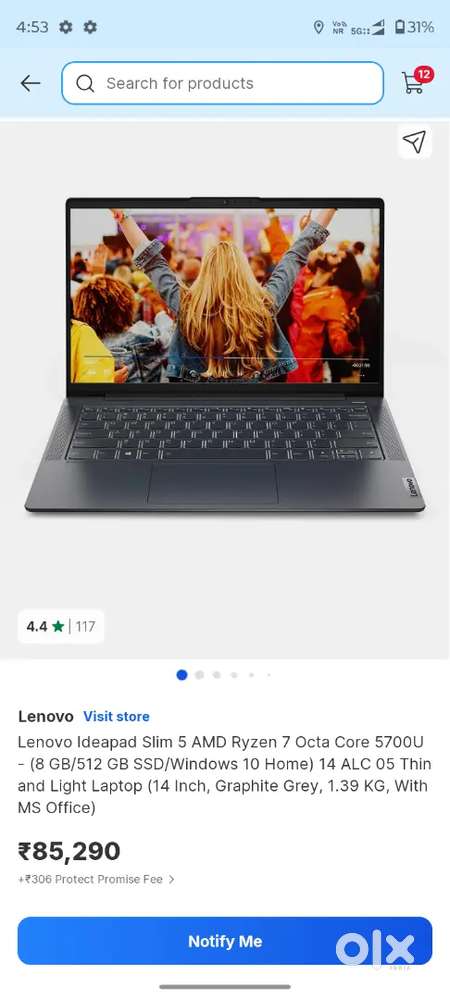 Lenovo Ryzen 7 IdeaPad slim 5