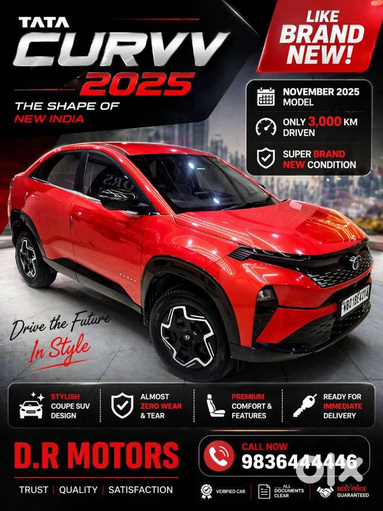 Tata Curvv Pure Plus S 1.2 Revotron Petrol 6mt, 2025, Petrol