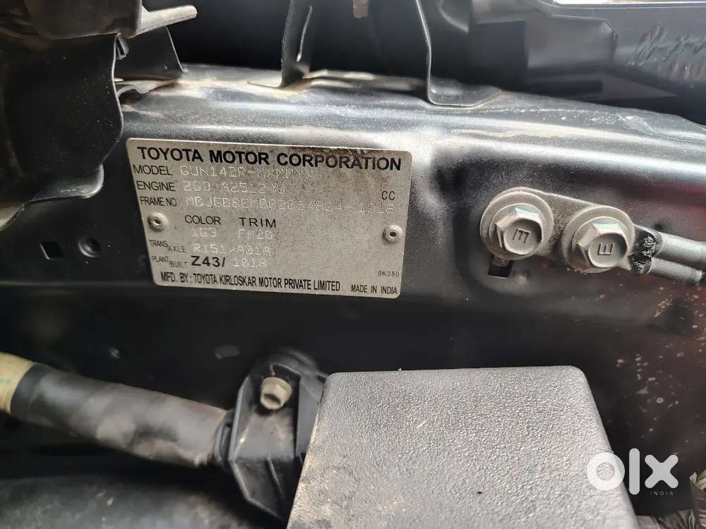 Toyota Innova Crysta 2.4 V 2018 Diesel Manual