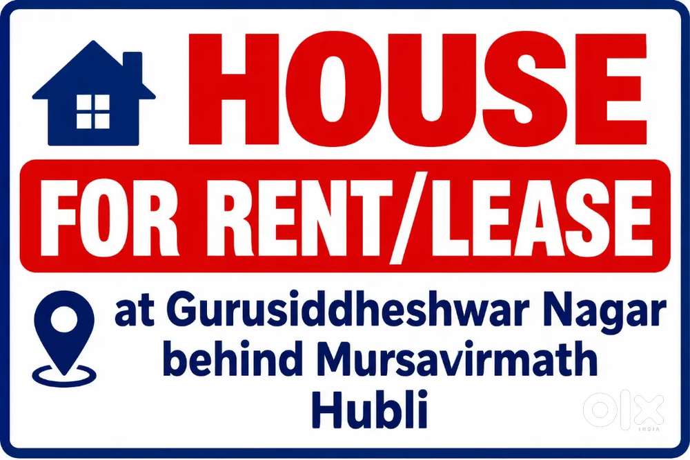 House for rent/lease at gurusiddheshwar nagar behind mursavirmath