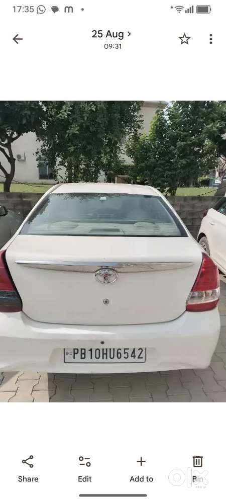 Toyota Etios 2016 Petrol