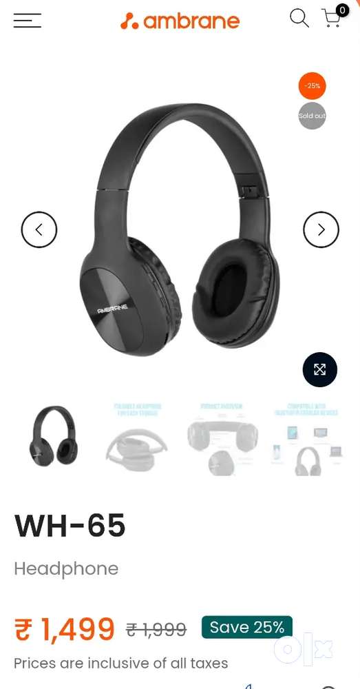 Ambrane headphone best sale wh 65 price