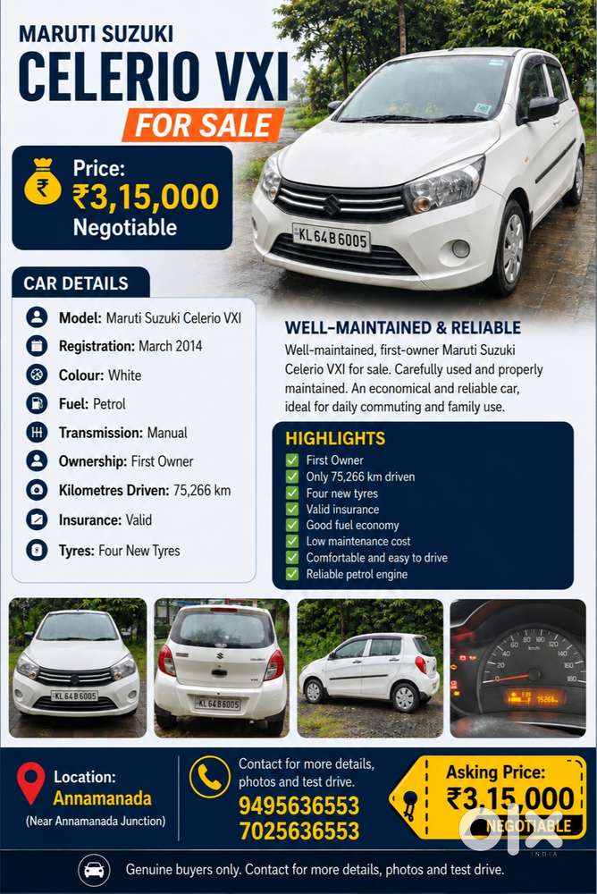 Maruti Suzuki Celerio Vxi 2014