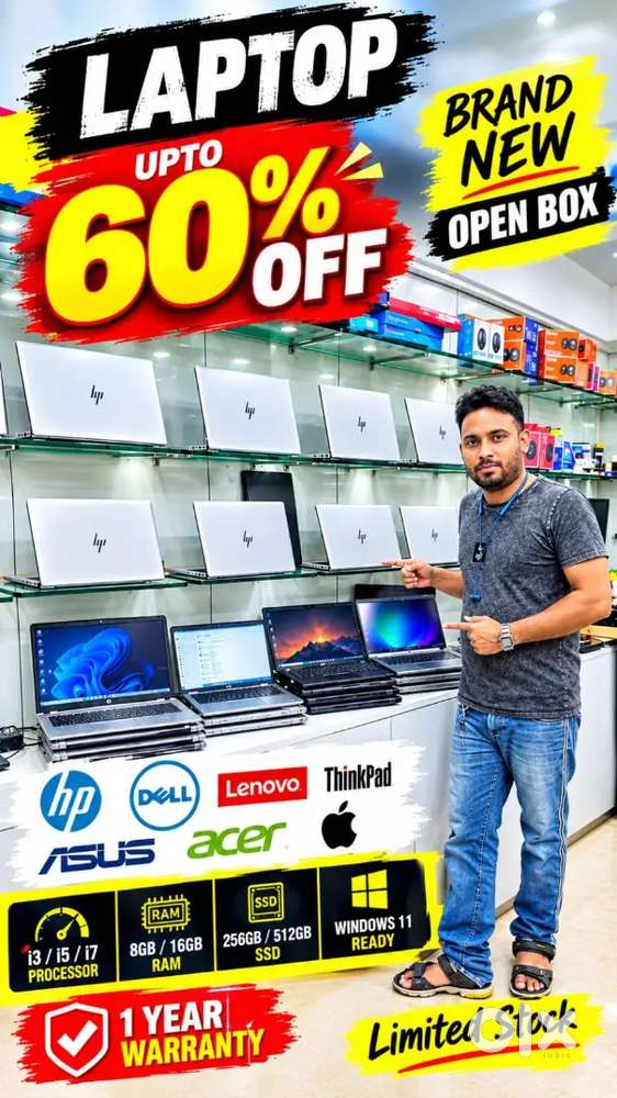 Hp & Dell i5 processor laptop Start 18500
