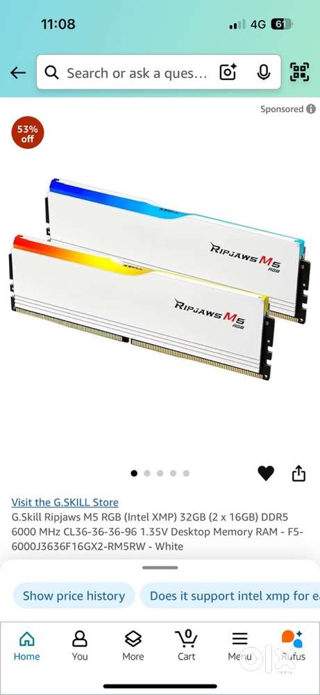 g skill 16 gb ddr5 ram 6000mhz