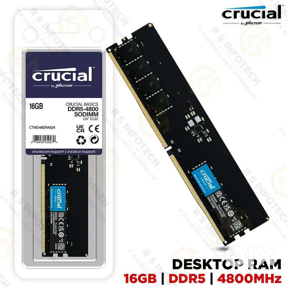 Crucial 16GB DDR5 4800MHz Desktop RAM High Speed Fixed Price
