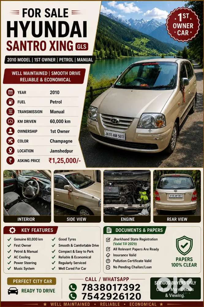 Hyundai Santro Xing Gls 2010 Model