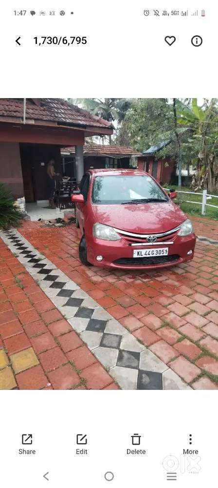 Toyota Etios Diesel 2012 Car