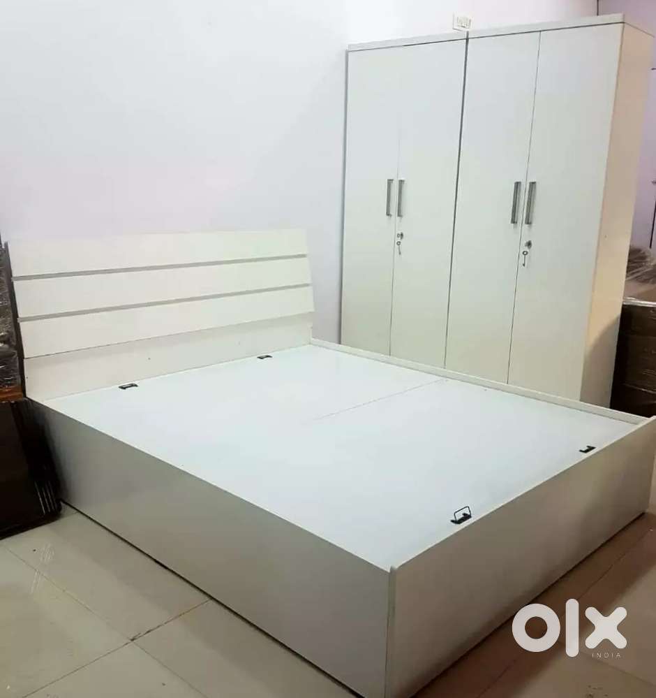 White Bed+ Wardrobe Beds & Wardrobes 1606340178