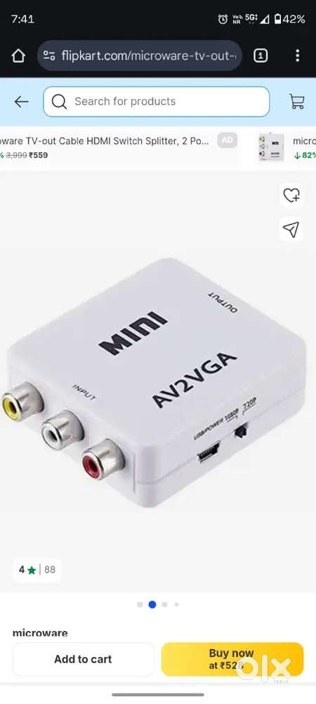 AV To VGA Converter TVs, Video Audio 1822478326