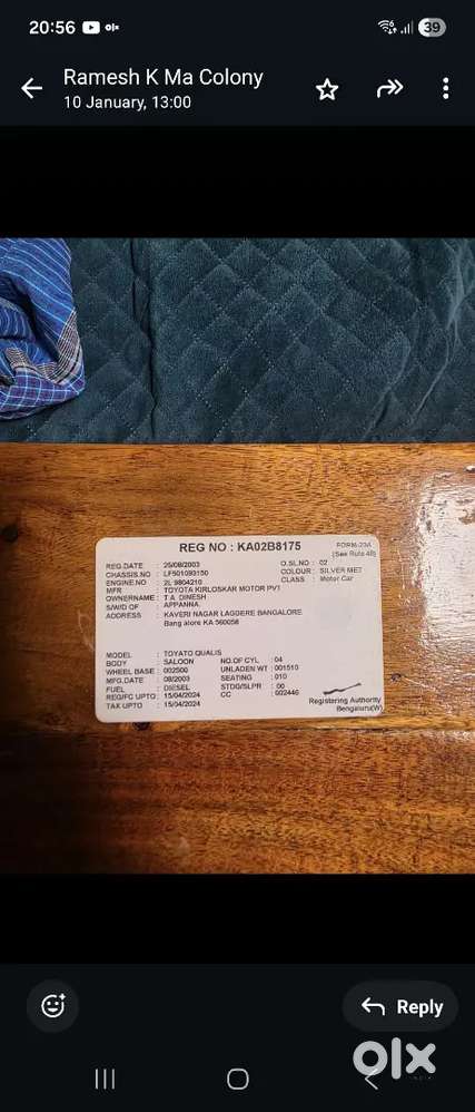 Toyota Qualis 2003 Diesel 120000 Km Driven