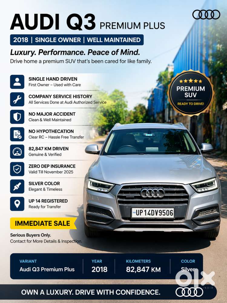 Audi Q3 2018  First Owner  Well Maintained  Ready To Drive