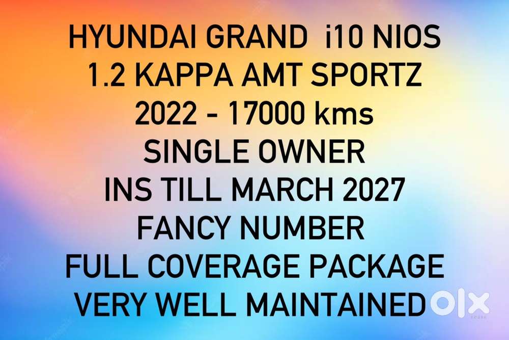 Grand I10 Nios 1.2 Amt Sportz - 2022 - 17000kms - Single Owner