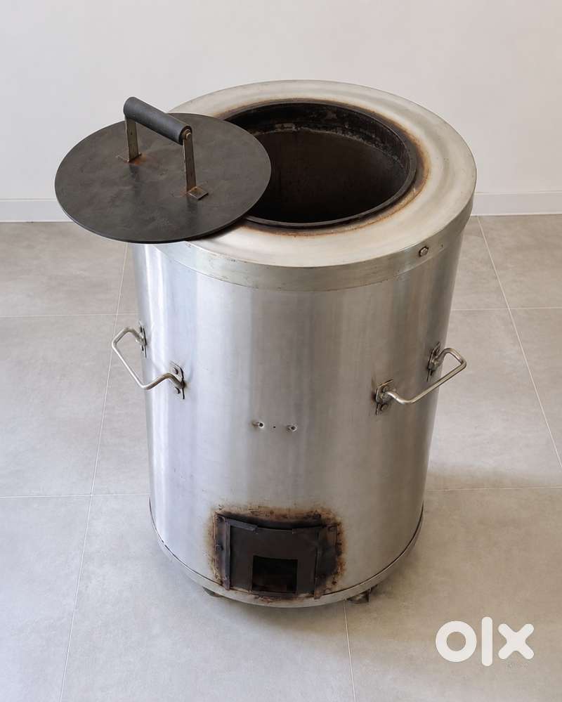 Heavy Duty Stainless Steel Commercial Tandoor Bhatti with Lid